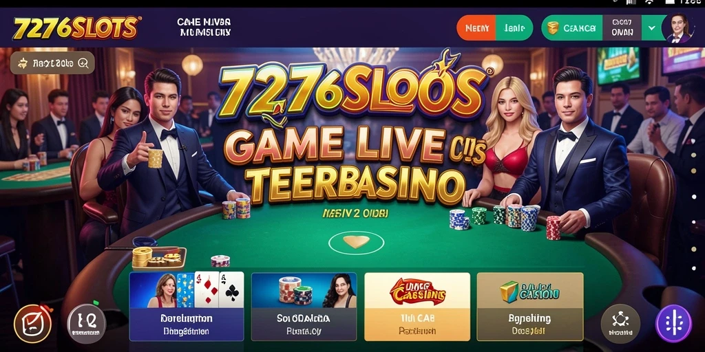 Tampilan gameplay Live Casino yang mengesankan di 7276SLOTS.