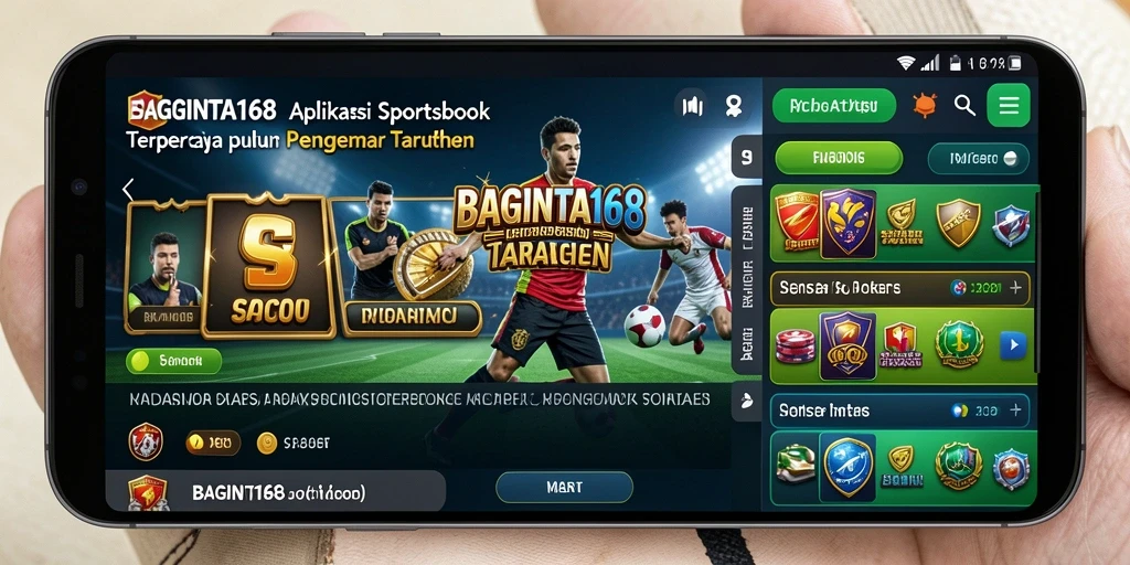 Tampilan menarik dari aplikasi BAGINTA168 saat memasang taruhan.