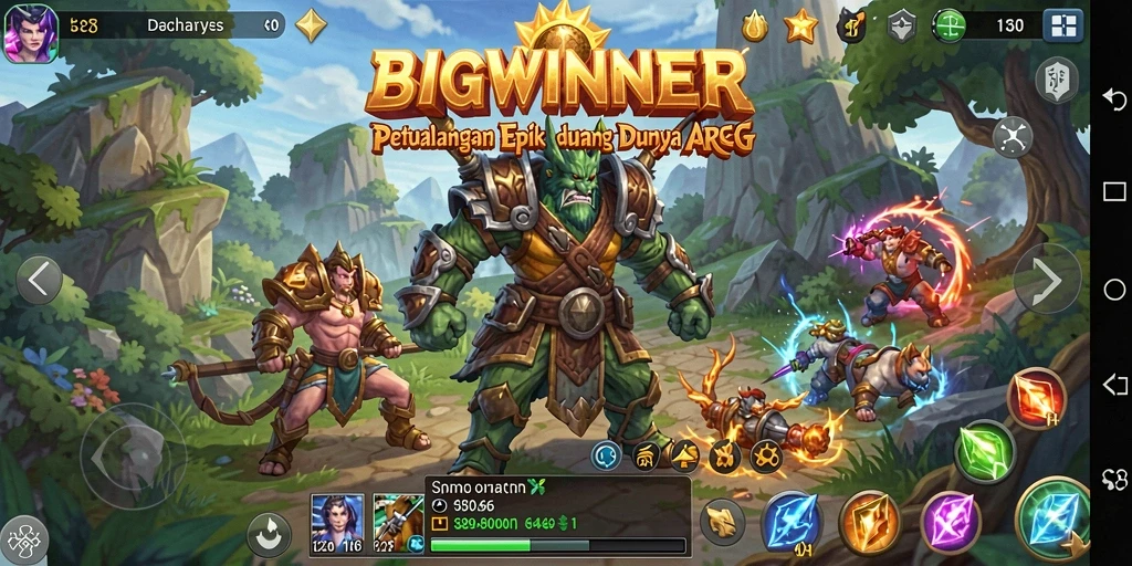 Gameplay epik BIGWINNER dengan aksi menarik dan grafis yang memukau.