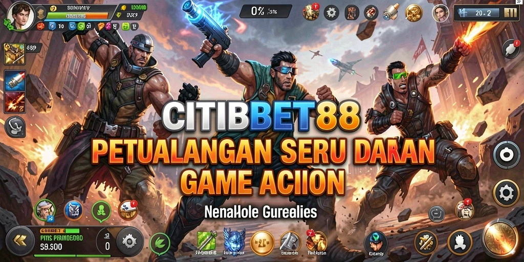 Screenshot menampilkan aksi mendebarkan dalam CITIBET88.