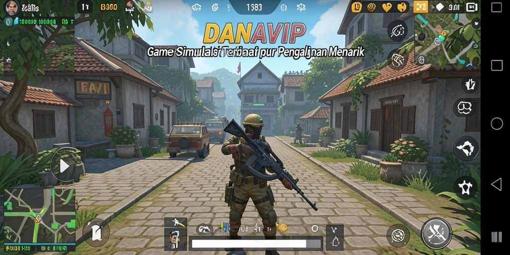 Screenshot gameplay DANAVIP menampilkan grafis yang menawan dan interaksi karakter.