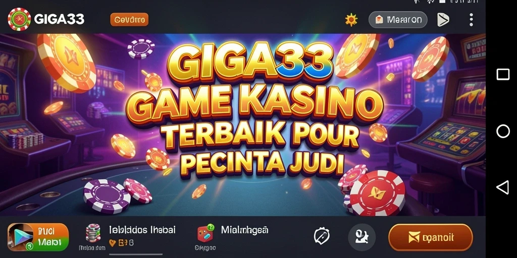 Tampilan utama GIGA33 menampilkan berbagai permainan Kasino yang menarik.