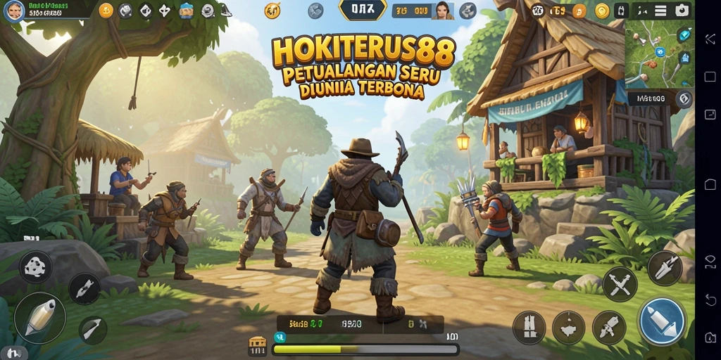 Screenshot gameplay HOKITERUS88 menampilkan aksi mendebarkan di dunia terbuka.