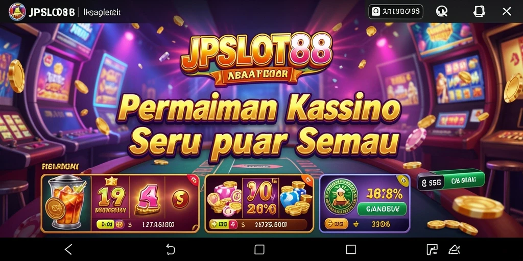 Screenshot JPSLOT88 menampilkan antarmuka permainan slot yang menarik.