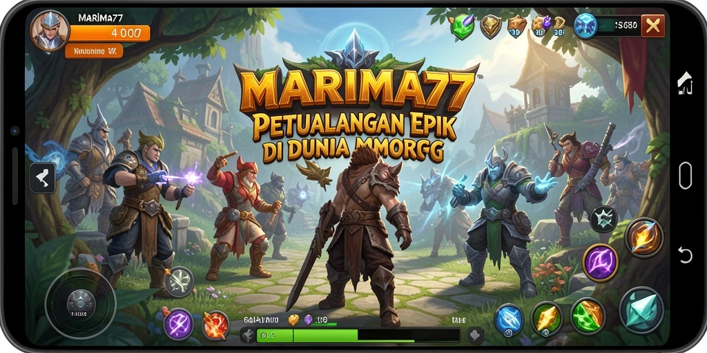 Tangkapan layar gameplay epik dari MARIMA77 yang menunjukkan petualangan seru.