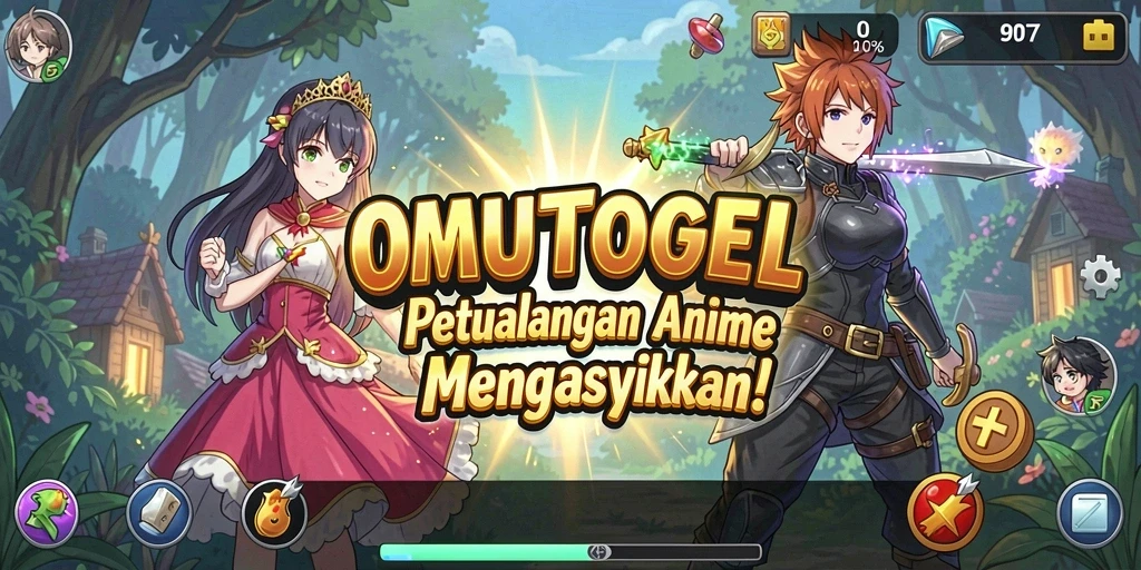 Tangkapan layar gameplay OMUTOGEL yang menampilkan petualangan Anime yang seru.