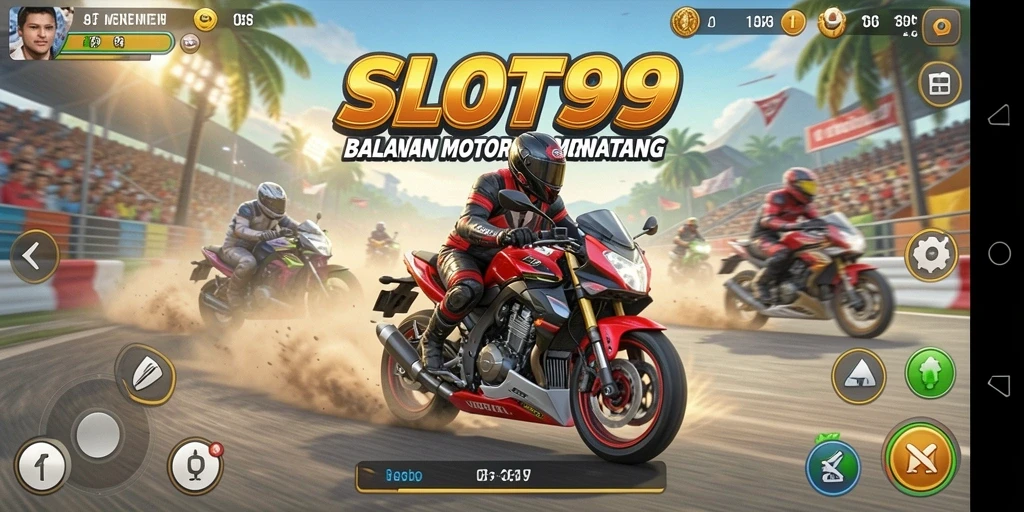 Tampilan gameplay menegangkan di SLOT99 saat kecepatan maksimal.