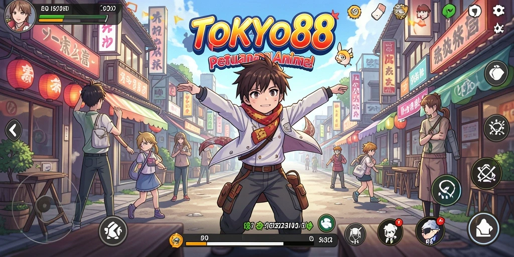 Screenshot gameplay yang menampilkan aksi seru dalam TOKYO88.