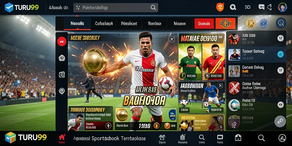 Screenshot TURU99 menampilkan pengalaman mendebarkan dalam taruhan olahraga.
