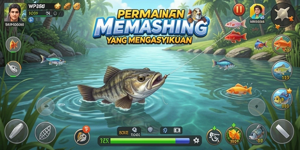 Gameplay WP888 yang menarik dengan pengalaman memancing yang seru.